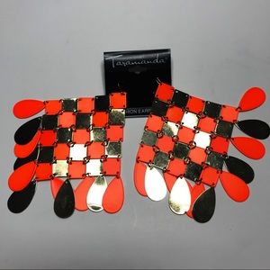 VTG 80s chain mail earrings